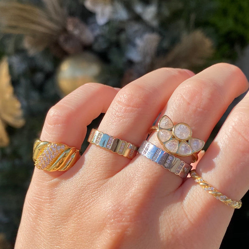 [NATIVE GEM Flash Ring], [JEWELRY], [Native Gem], [Plum Bottom].