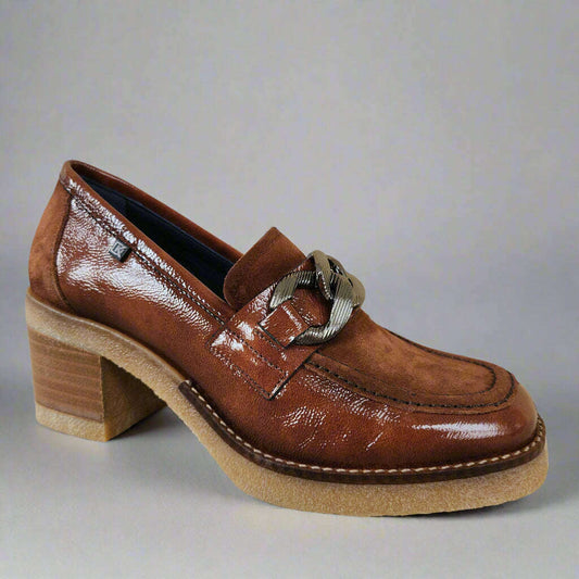 Fluchos D9193 Heeled Loafer, Loafers, FLUCHOS, Plum Bottom