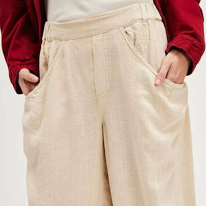 FREE PEOPLE - High Road Solid Barrel Pant - Birch, CLOTHING, Free People, Plum Bottom