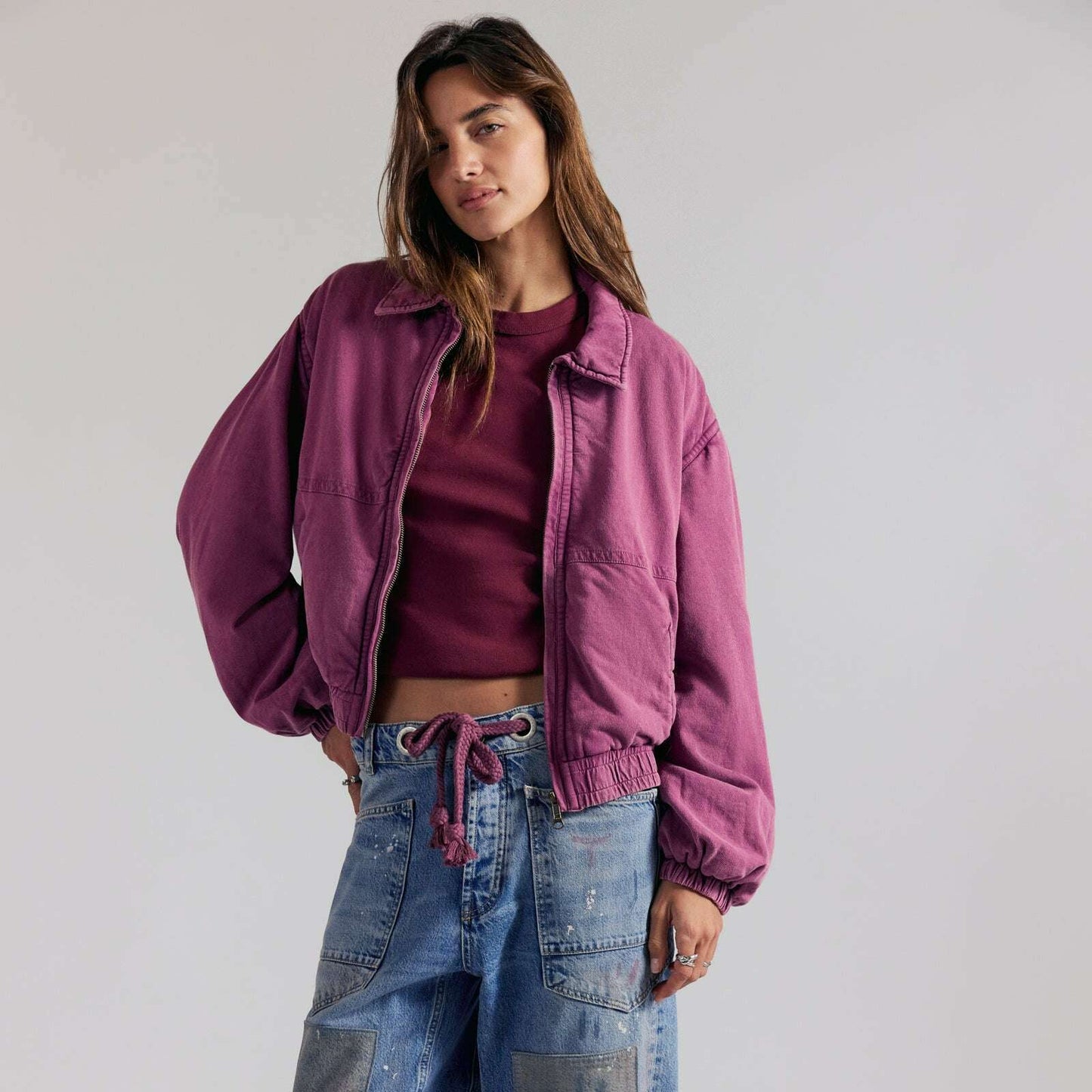 FREE PEOPLE Birdie Washed Jacket