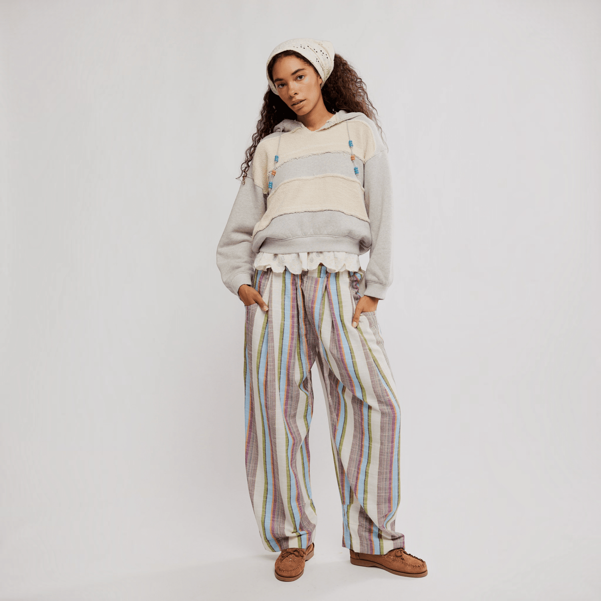 FREE PEOPLE Chambers Laidback Stripe Ivory Combo, CLOTHING, Free People, Plum Bottom
