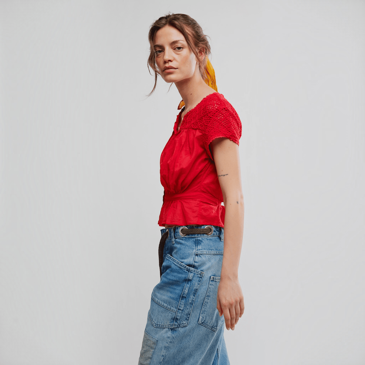 Free People Gemma Top High Risk Red, CLOTHING, Free People, Plum Bottom