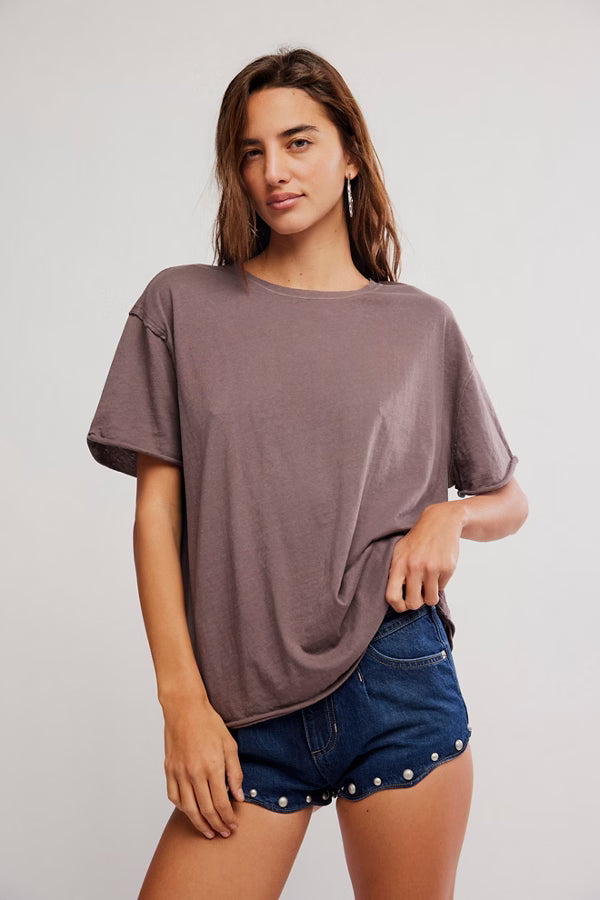 FREE PEOPLE Nina Tee, CLOTHING, Free People, Plum Bottom