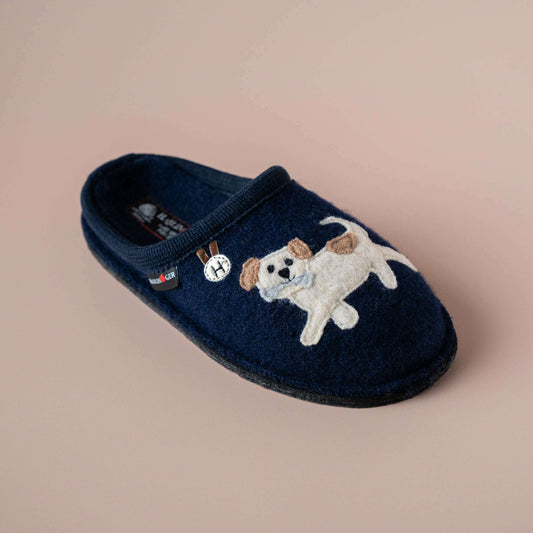 Haflinger - Fido - Navy, Slippers, Haflinger, Plum Bottom