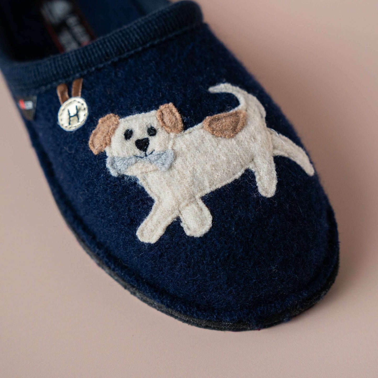 Haflinger - Fido - Navy, Slippers, Haflinger, Plum Bottom