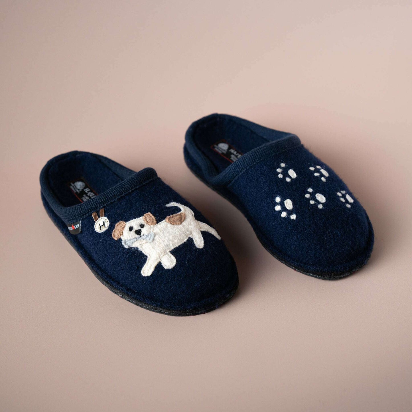 Haflinger - Fido - Navy, Slippers, Haflinger, Plum Bottom