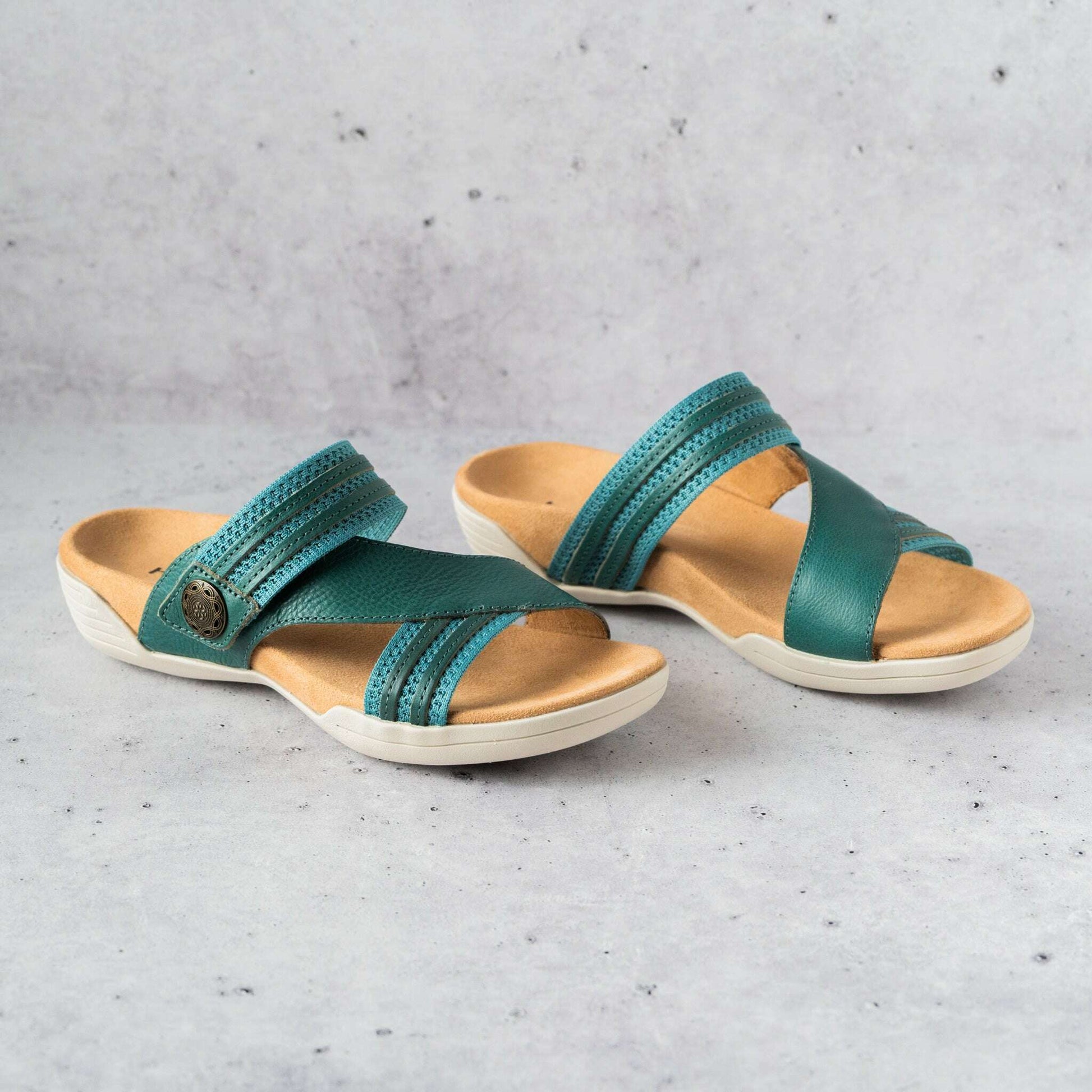 Halsa -  Desiree - Blue or White Multi, Sandals, HALSA, Plum Bottom