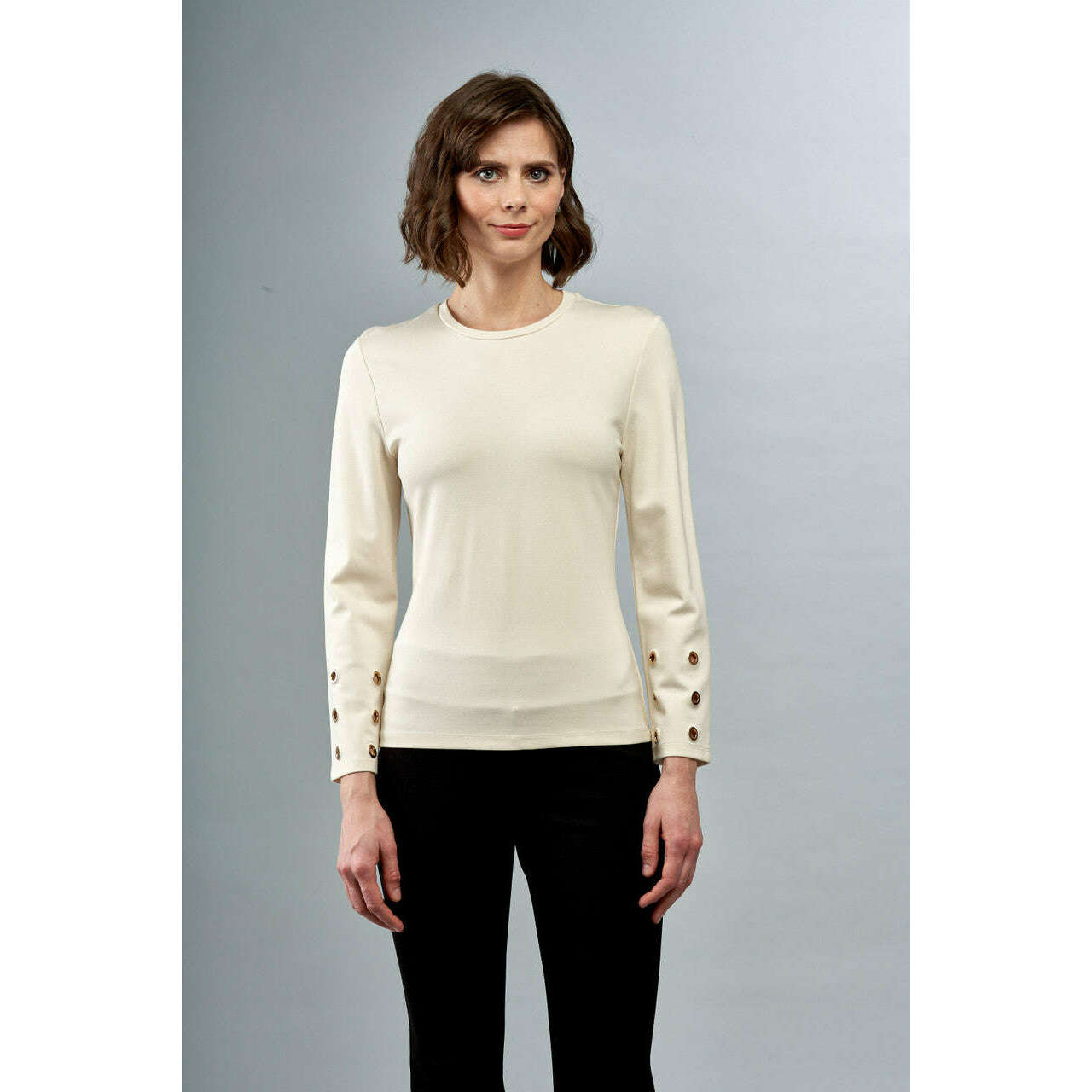 INSIGHT - Knit Top with Grommets - Vanilla, CLOTHING, INSIGHT, Plum Bottom