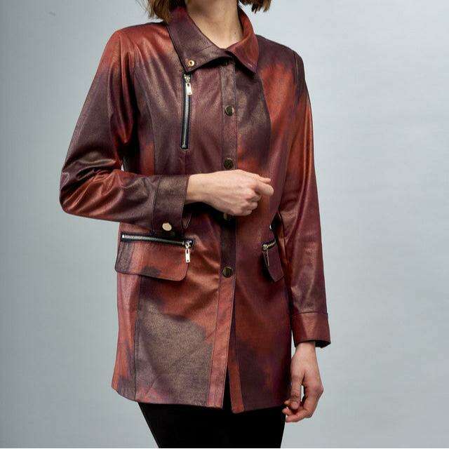 INSIGHT - Long Solid Jacket - Liquid Dusk, Jackets, INSIGHT, Plum Bottom