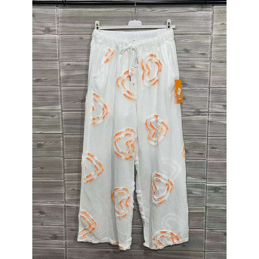 LOOWIE - ZOFCPOR Floral Cotton Pants Orange, Pants, LOOWIE, Plum Bottom