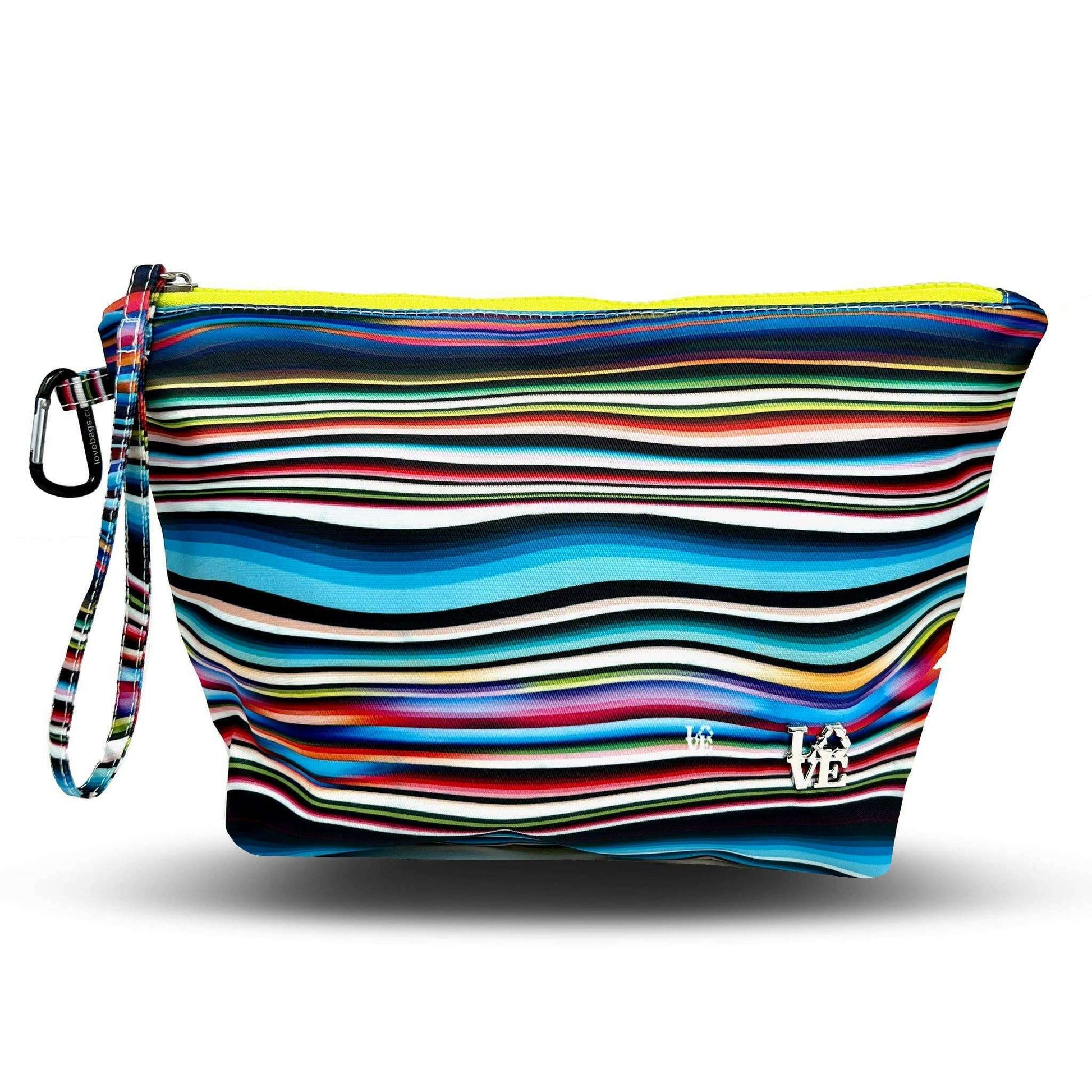 [Love Bags - POOL PARTY Water Resistant Pouch - Wavy Gravy], [], [Love Bags], [Plum Bottom].