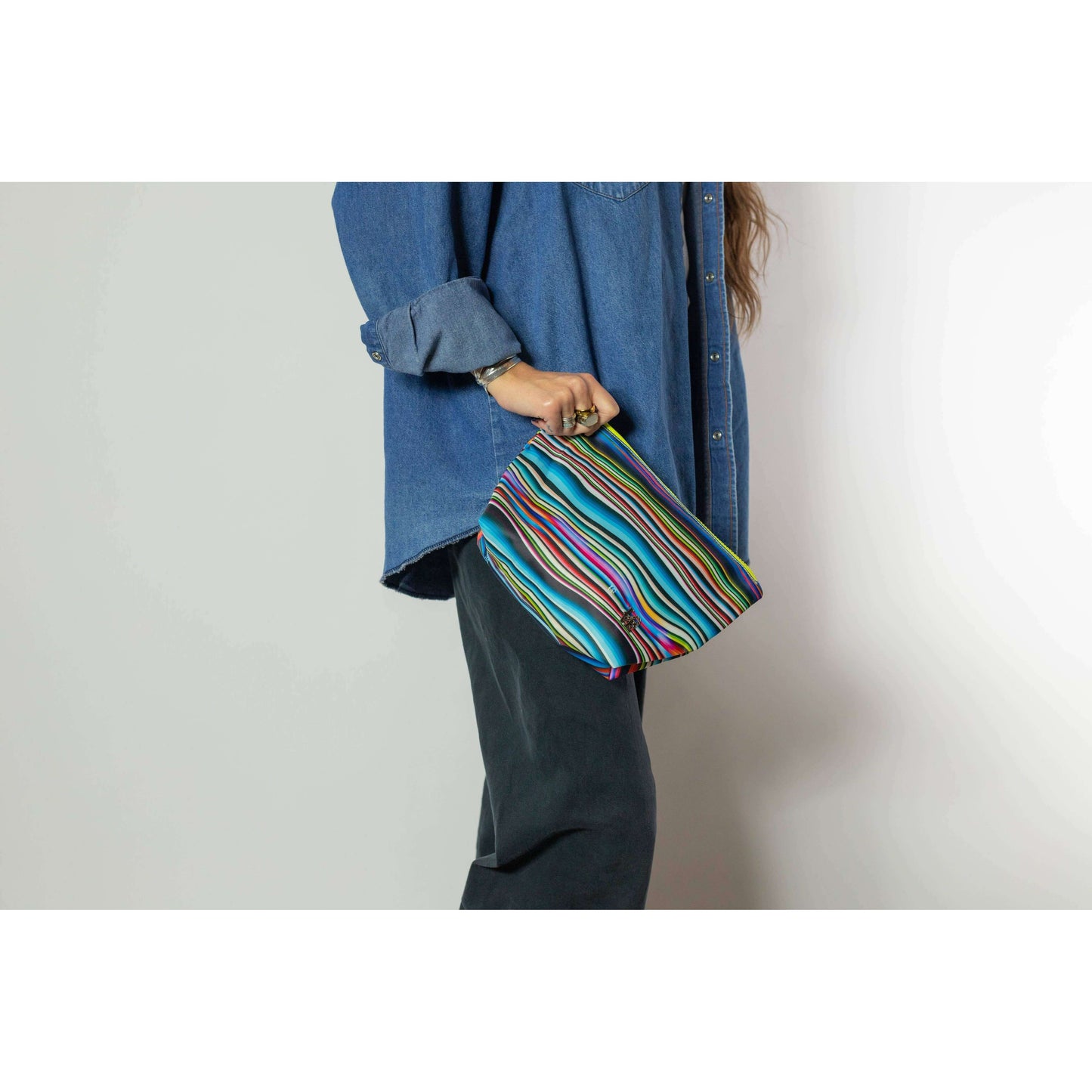 [Love Bags - POOL PARTY Water Resistant Pouch - Wavy Gravy], [], [Love Bags], [Plum Bottom].