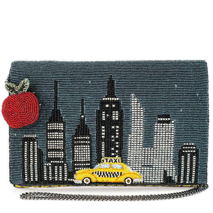 MARY FRANCES - Big Apple Clutch, Handbags, Mary Frances, Plum Bottom