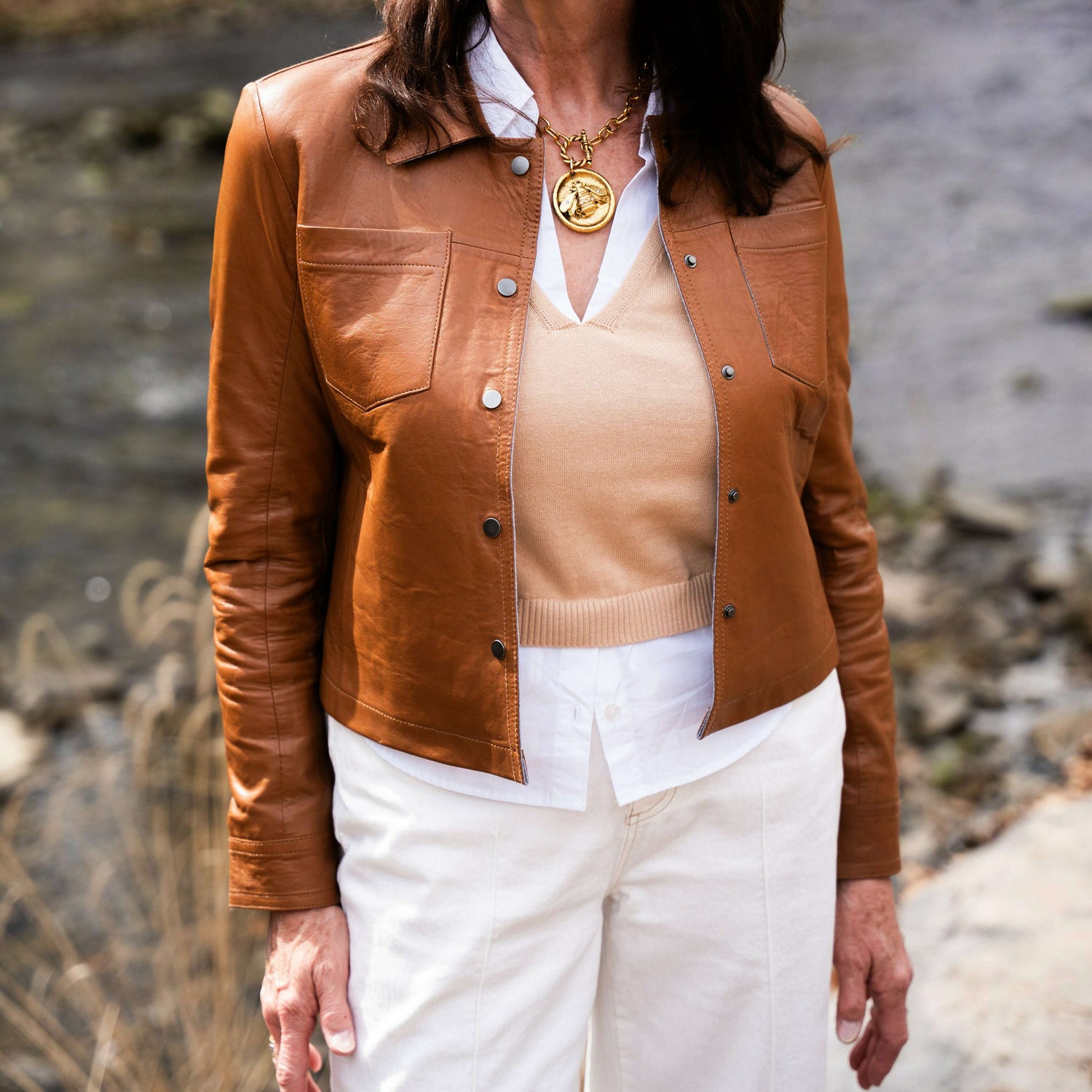 MAURITIUS - LEFEI RF - Camel, Jackets, MAURITIUS, Plum Bottom