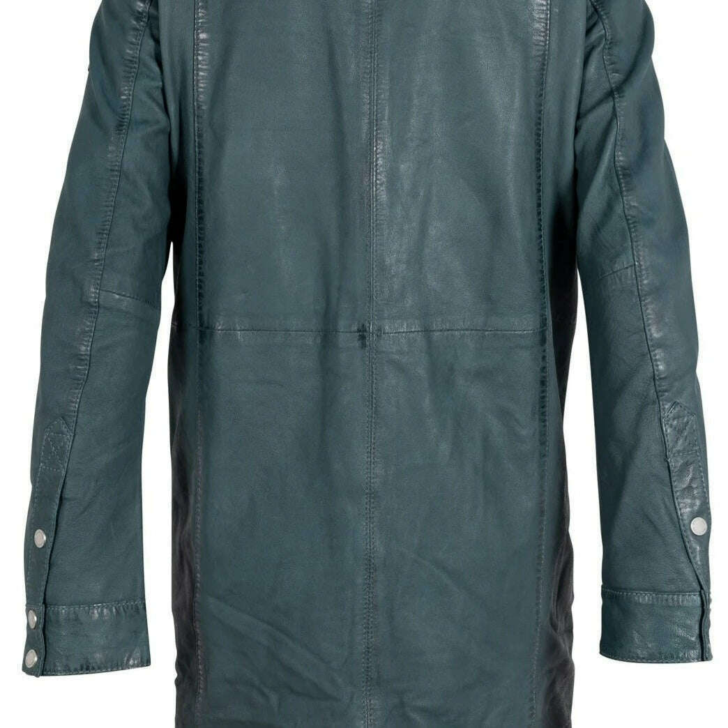 MAURITIUS - Miha - Teal Leather Jacket, Clearance, MAURITIUS, Plum Bottom