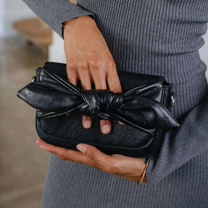 MELIE BIANCO - FAYE Clutch - Black, Handbags, Melie Bianco, Plum Bottom