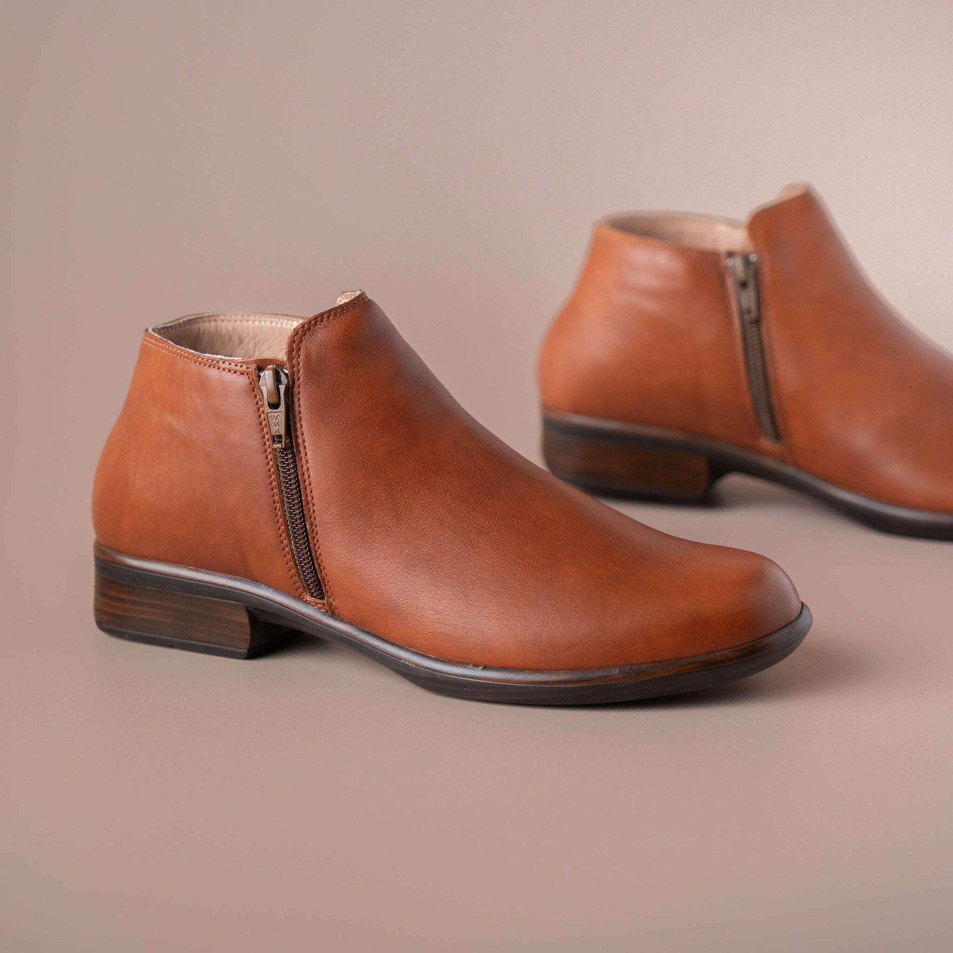 NAOT - Helm - Brown Peanut Leather, Boots, Yaleet, Plum Bottom