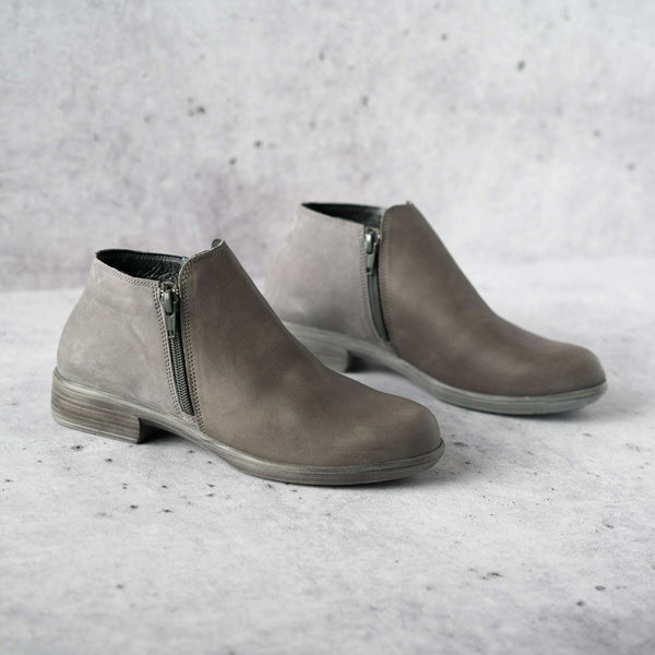 Naot Helm low heel leather boot – Plum Bottom1