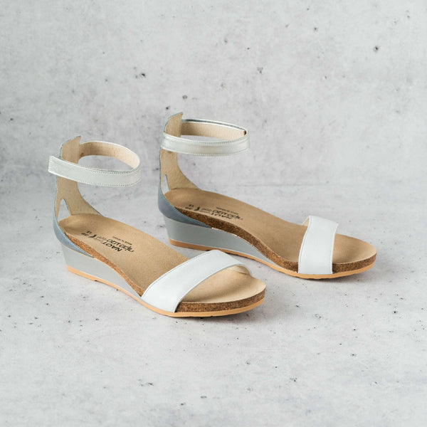 Naot Pixie 5016 Low Leather Wedge Sandal – Plum Bottom