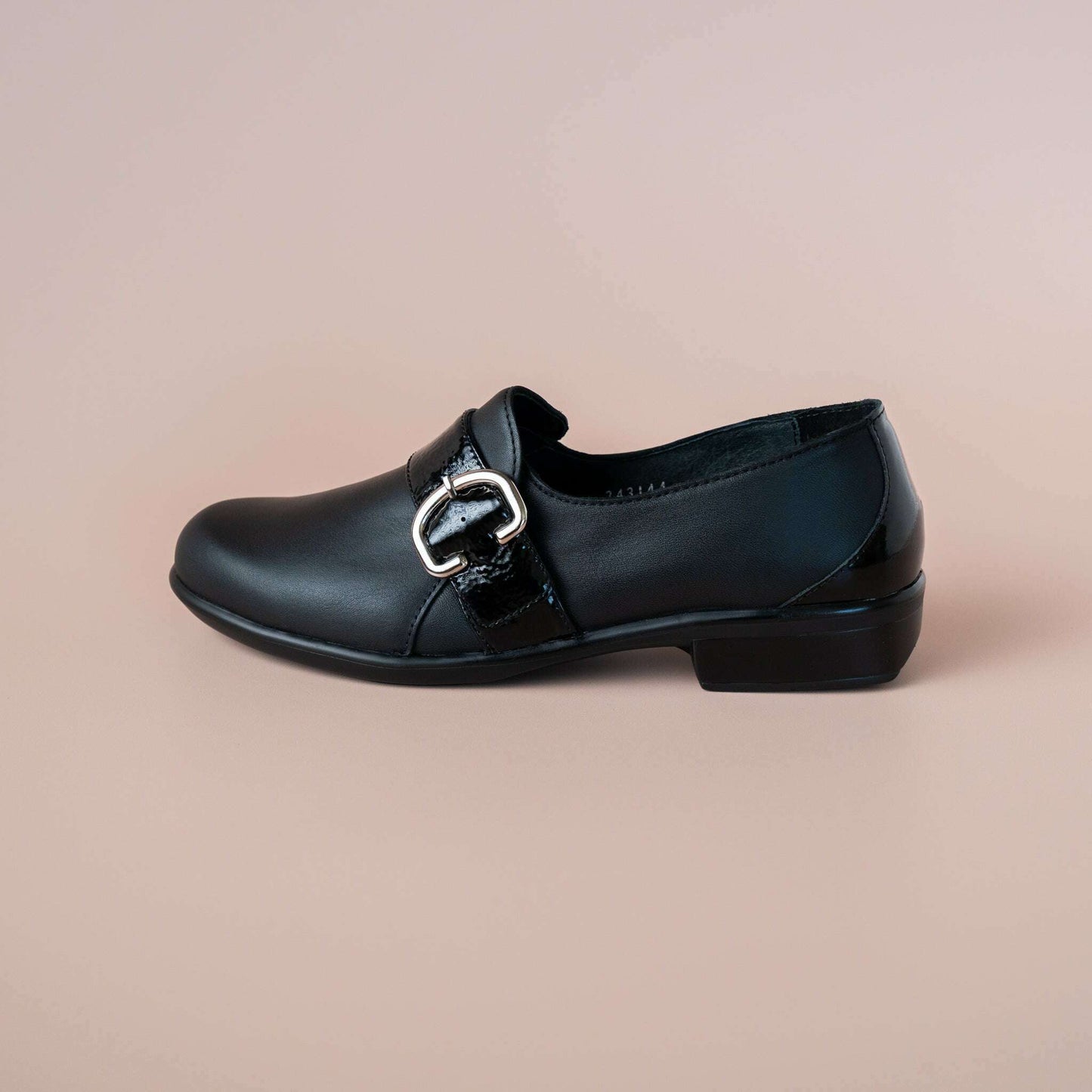 Naot - Viscol - Black/Black Patent, Loafers, Yaleet, Plum Bottom