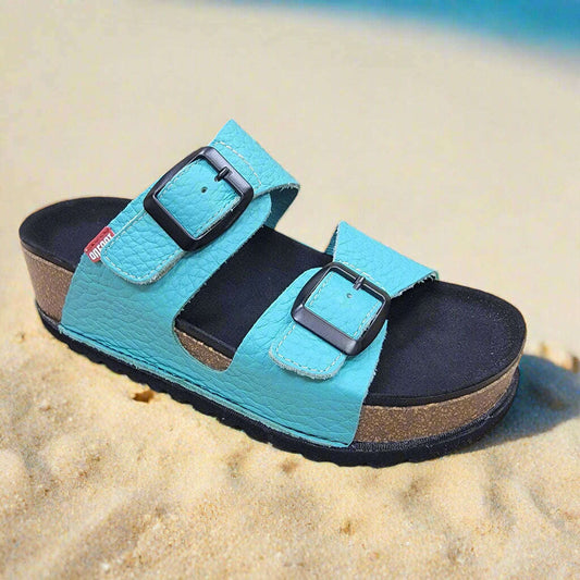 ON FOOT - Naoshima - Aquamarine, Sandals, ONFOOT, Plum Bottom