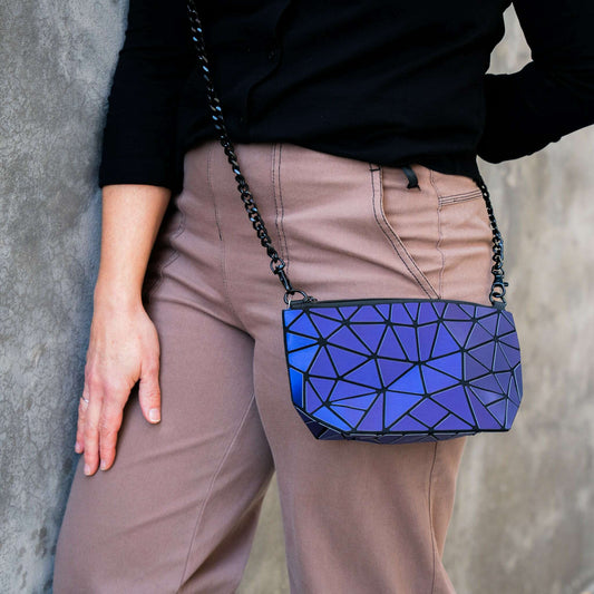 Patrizia Luca - Purple Geo Clutch, ACCESSORIES, PATRIZIA LUCA, Plum Bottom