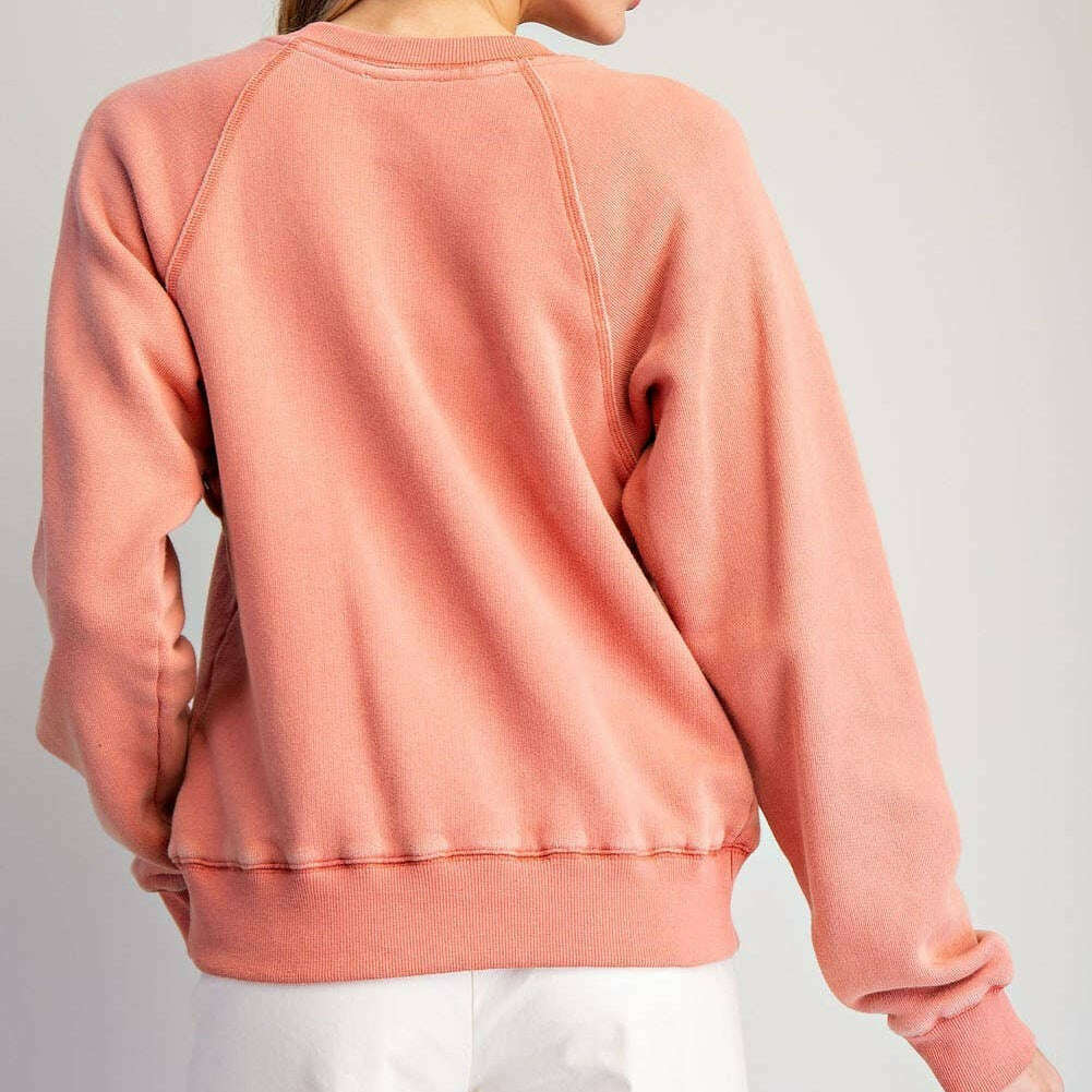 PEACE LOVE LINE Washed Floral Button Cardigan Apricot Cream, CLOTHING, Peace Love Line, Plum Bottom