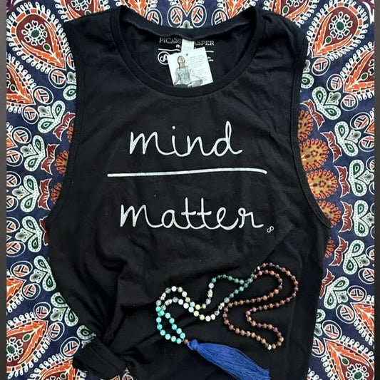 Picasso Jasper - Mind over Matter Muscle Tee - Black, CLOTHING, Picasso Jasper, Plum Bottom