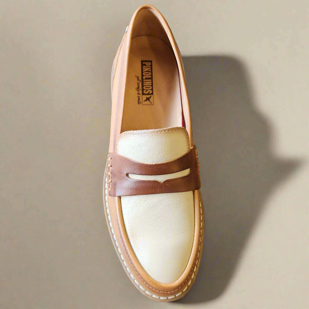 PIKOLINOS  - Aldaya Loafer in Almond Combo, Loafers, Pikolinos, Plum Bottom