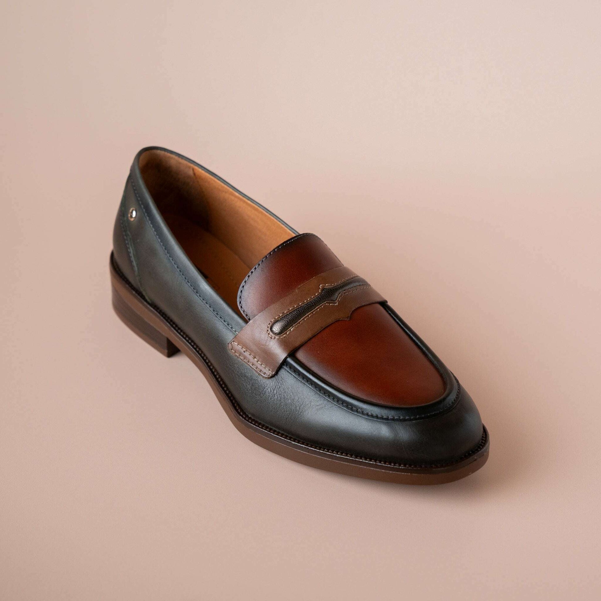 Pikolinos - W3C-3885C2 Puertollan - Forest Green/Brown Combo, Loafers, Pikolinos, Plum Bottom