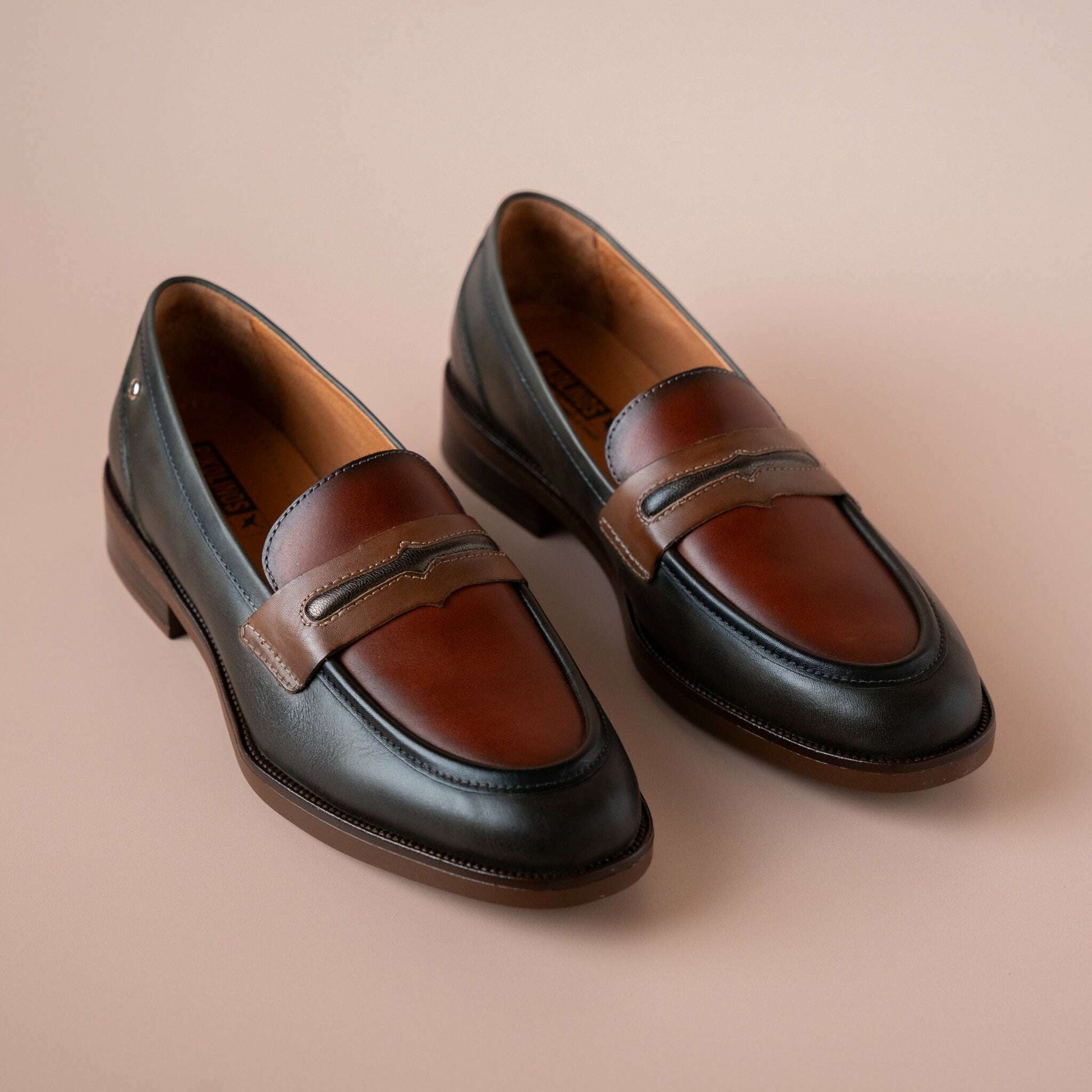 Pikolinos - W3C-3885C2 Puertollan - Forest Green/Brown Combo, Loafers, Pikolinos, Plum Bottom