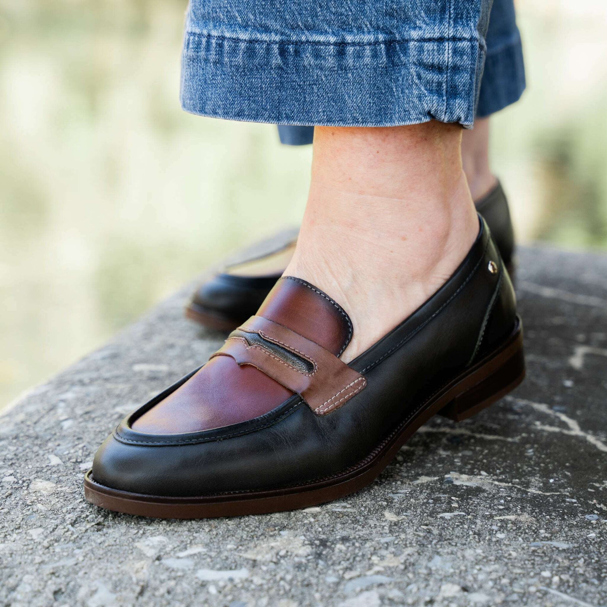 Pikolinos - W3C-3885C2 Puertollan - Forest Green/Brown Combo, Loafers, Pikolinos, Plum Bottom