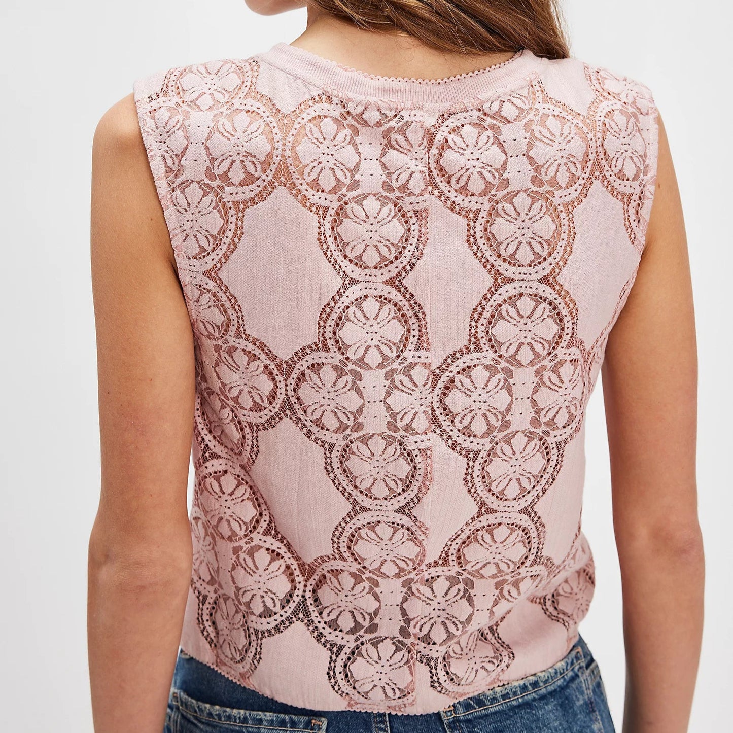FREE PEOPLE - JAE KNIT TOP - Pale Mauve