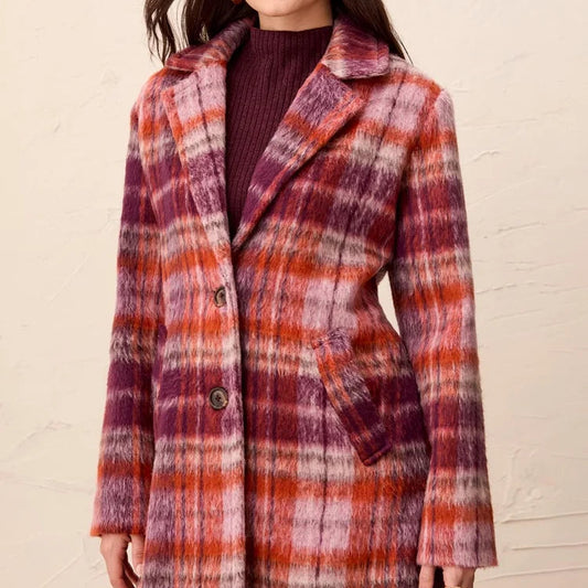 TRIBAL L/S Single Breast Coat Fudge