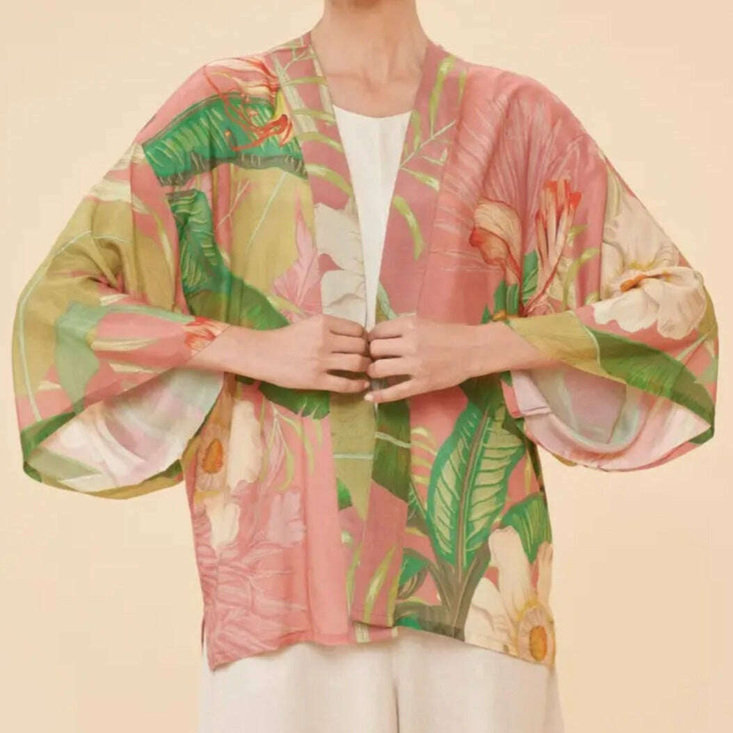 Powder Designs - Delicate Tropical Kimono - Candy, Jackets, POWDER DESIGN, Plum Bottom