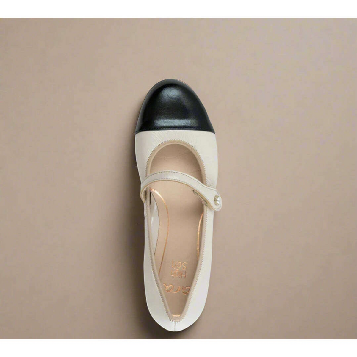 ARA- Sapphire in Cream/Navy, Flats, Ara, Plum Bottom