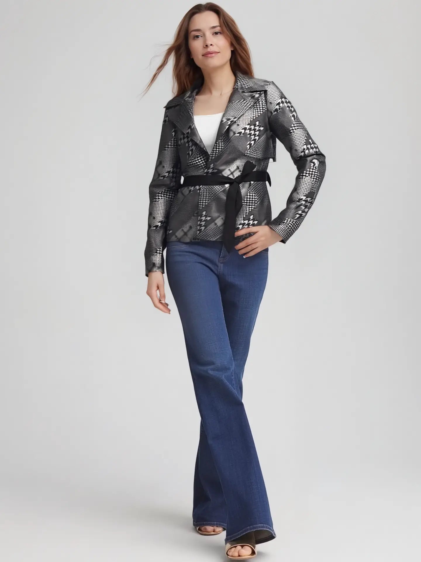 ELLYNDALE- Raincoat in Houndstooth