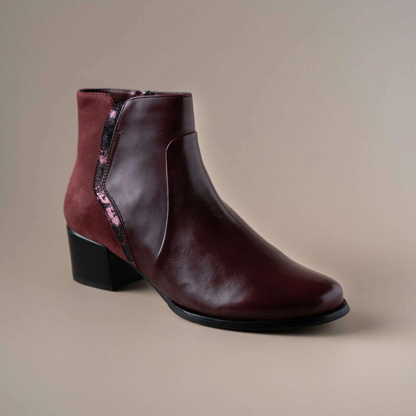 Regarde le Ciel - Jolene - Bordeaux, Boots, Regarde le Ciel, Plum Bottom