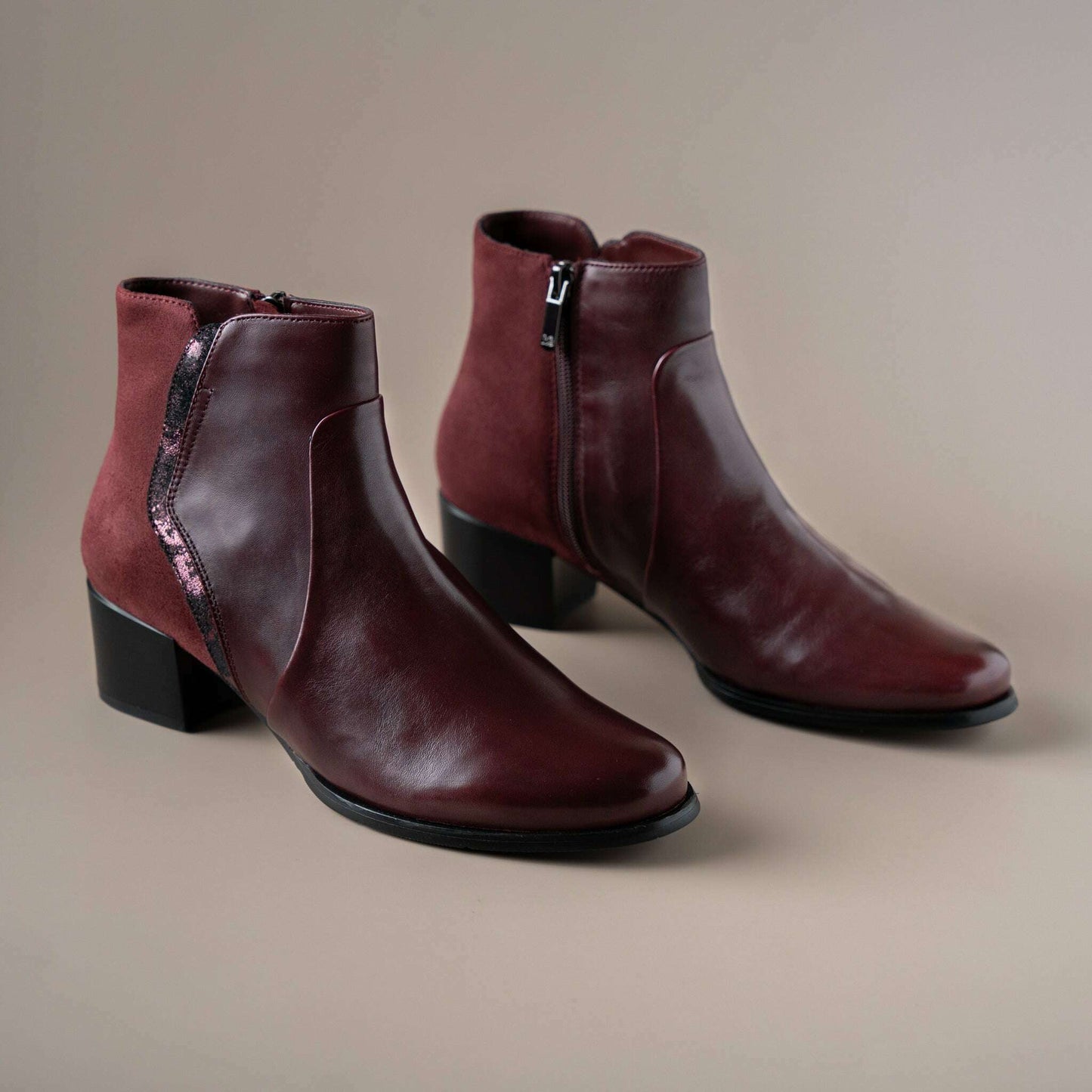 Regarde le Ciel - Jolene - Bordeaux, Boots, Regarde le Ciel, Plum Bottom