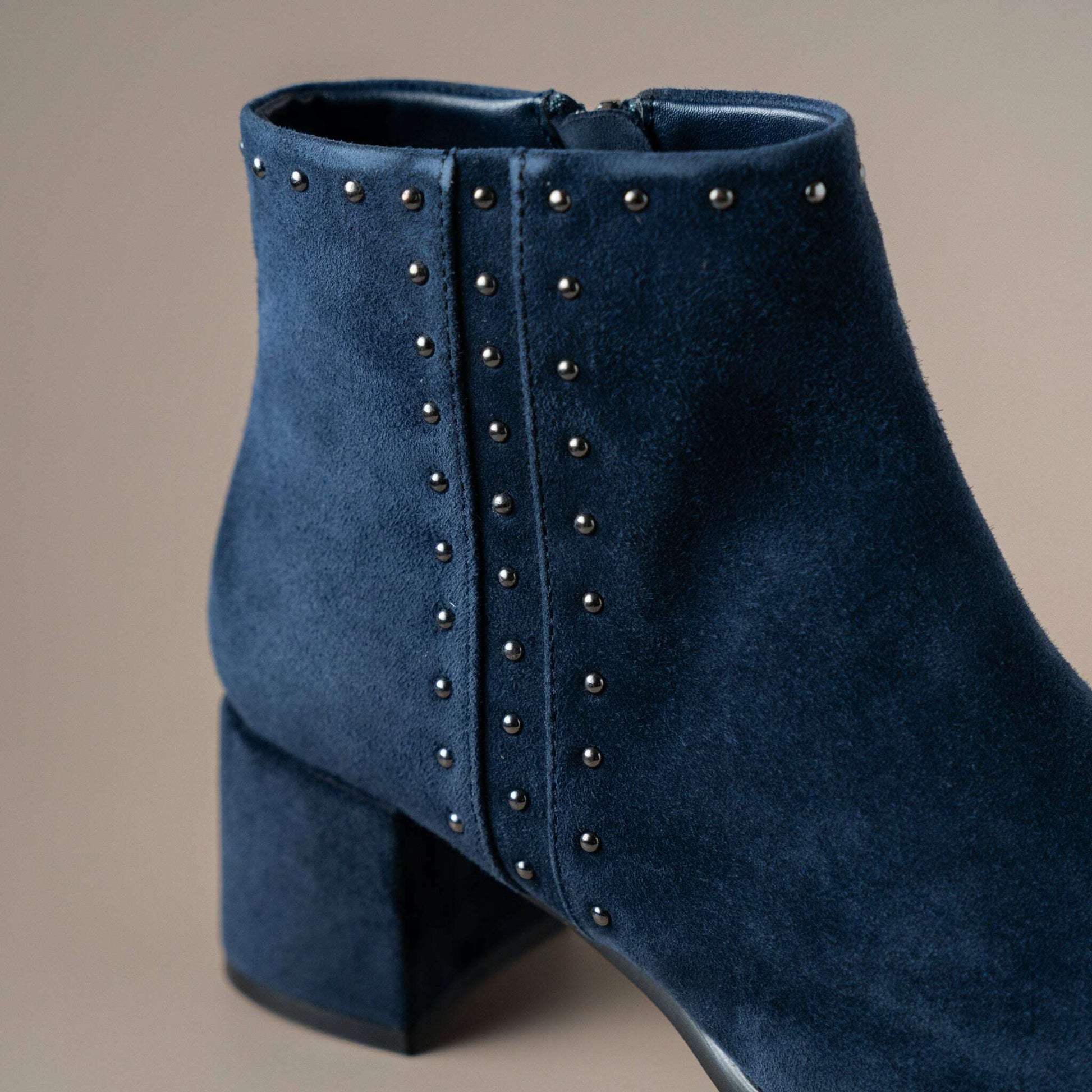 Regarde le Ciel - Pilar in Navy Suede, Boots, Regarde le Ciel, Plum Bottom