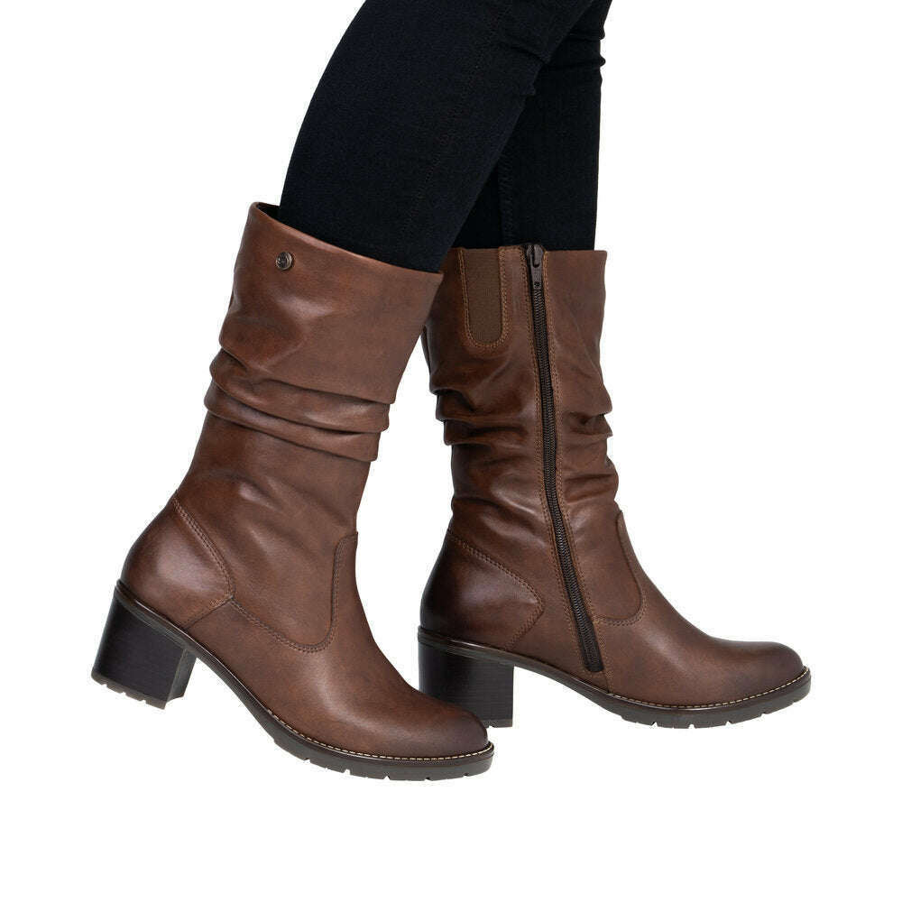 REMONTE D2A79 Midcalf Boot, Boots, Remonte, Plum Bottom