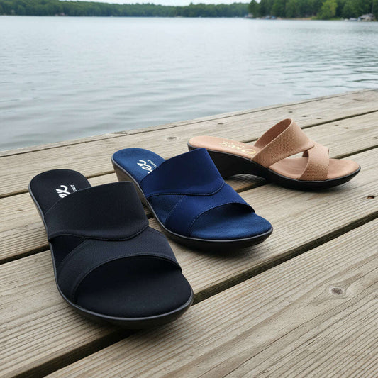 ONEX Gilda-2 Slide Sandal, Sandals, Onex, Plum Bottom