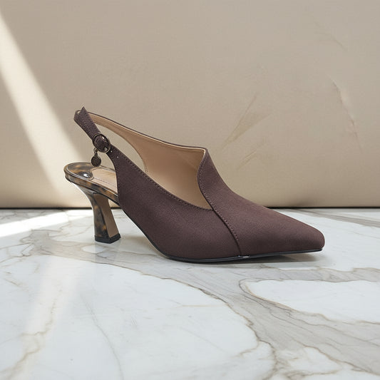 J. Renee - Prissy - Brown Suede/Tortoise Patent