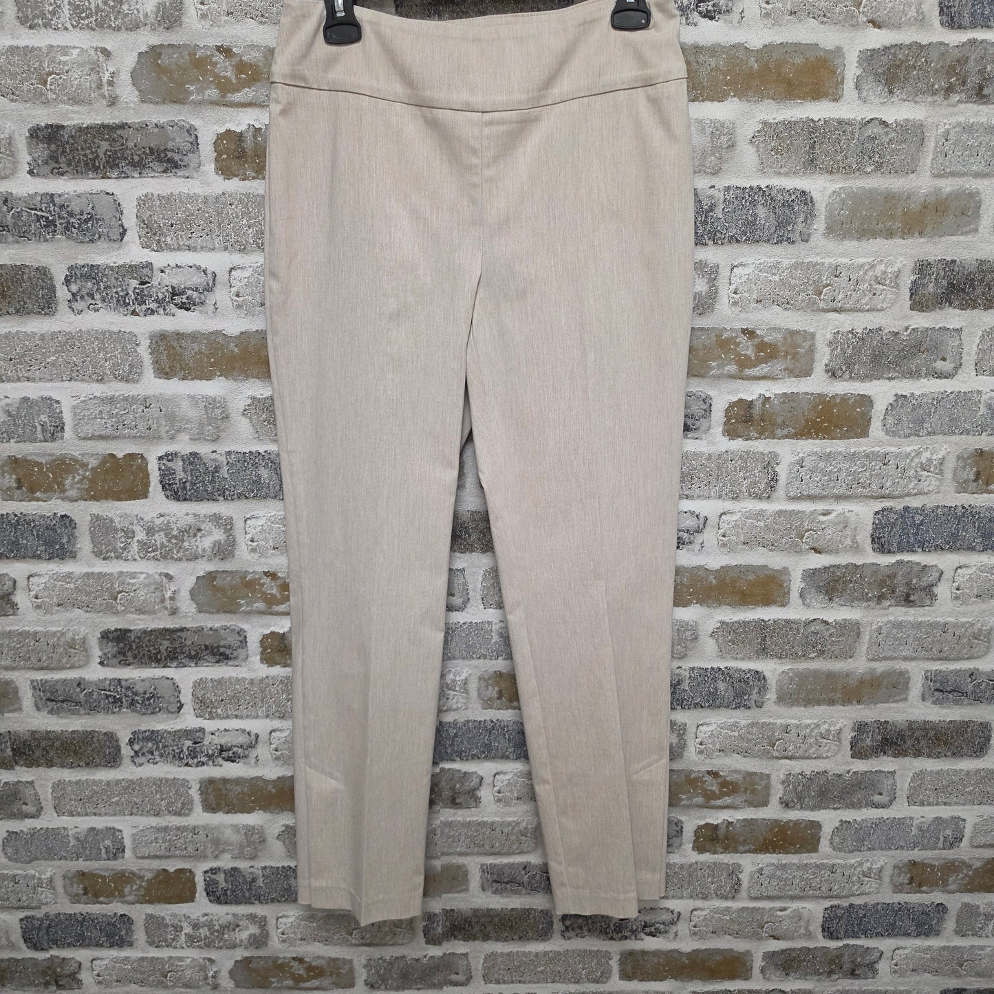 UP! 68450 Linen Effect Techno Ankle Pant Sand