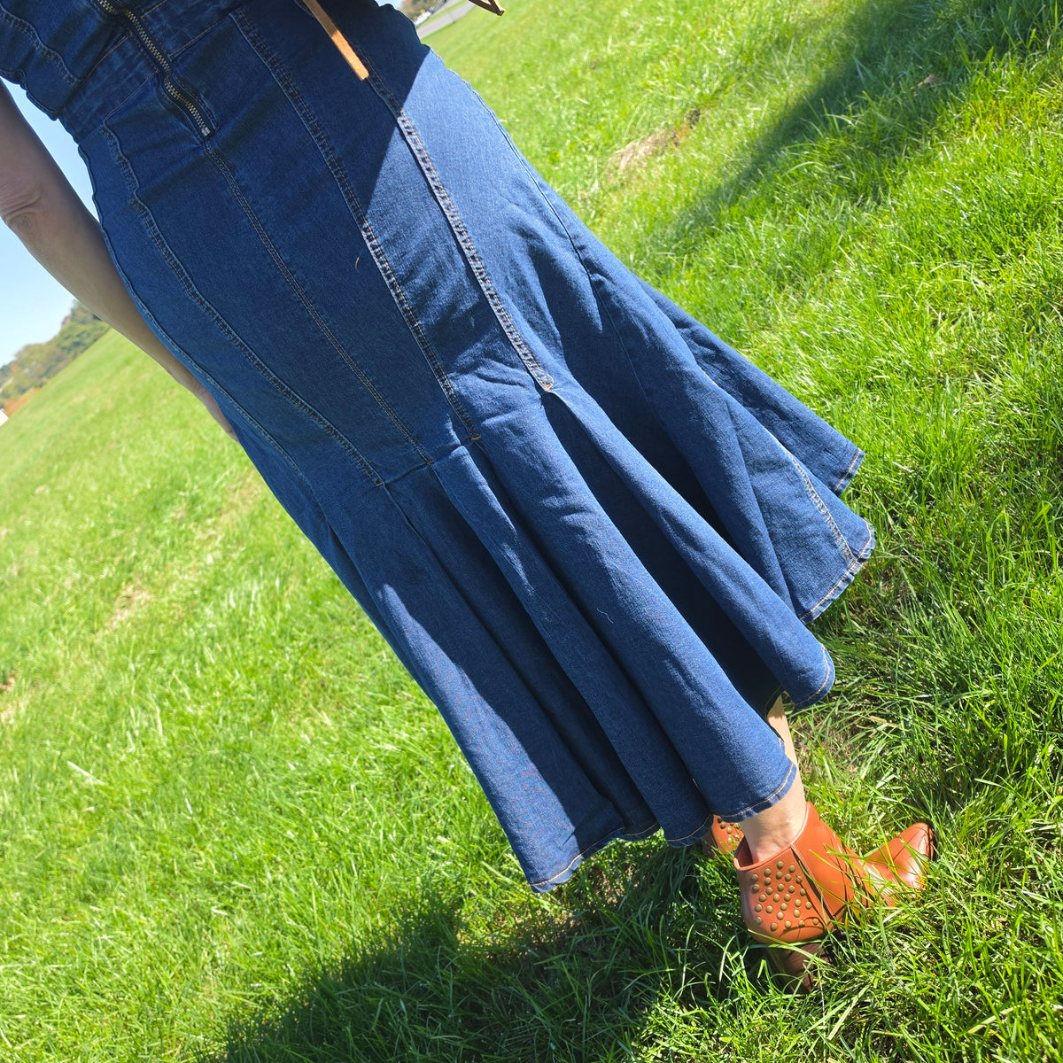 SCULLY Hi/Lo Denim Sleeveless Dress