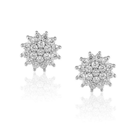 SAHIRA - FLORA STUDS - Silver, ACCESSORIES, Sahira Jewelry, Plum Bottom