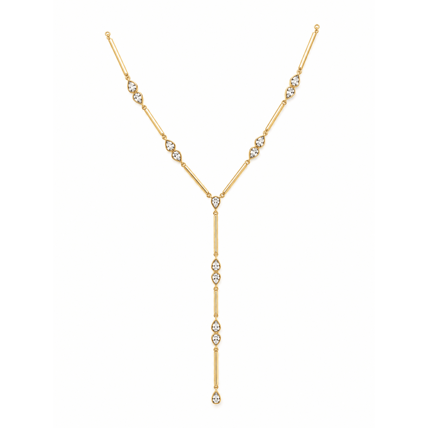 Sahira Jewelry Design - Delphine Teardrop Lariat, Necklaces, Sahira Jewelry Design, Plum Bottom