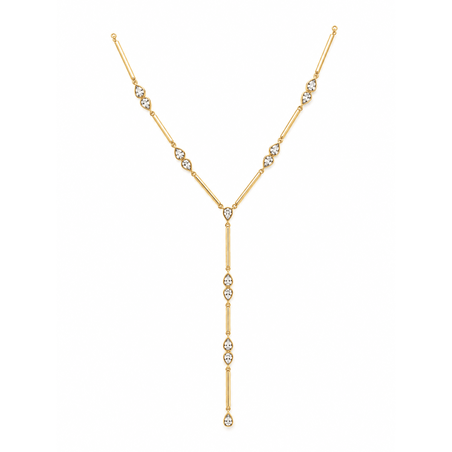 Sahira Jewelry Design - Delphine Teardrop Lariat, Necklaces, Sahira Jewelry Design, Plum Bottom