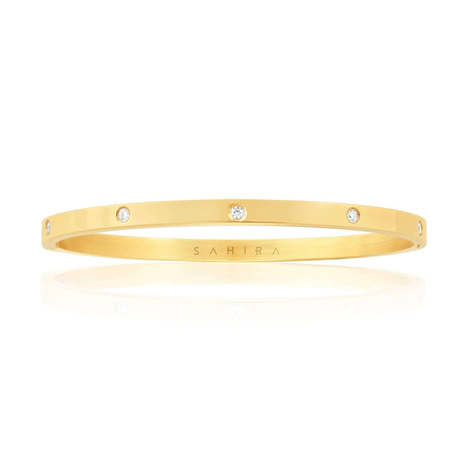 Sahira Jewelry Design - Elsie Stackable Bracelet: Gold, Bracelets, Sahira Jewelry Design, Plum Bottom