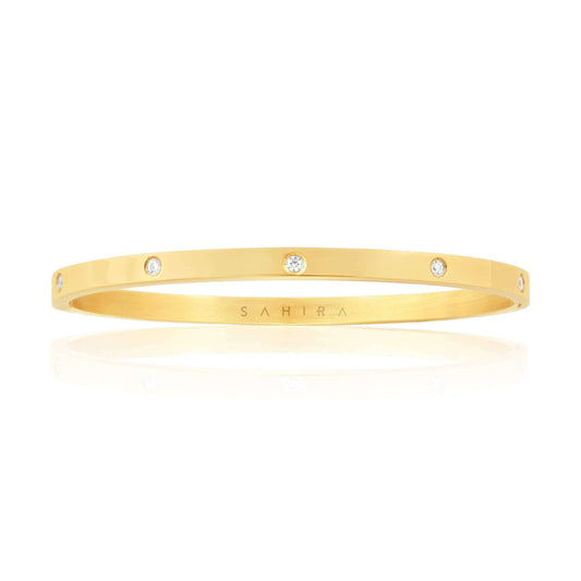 Sahira Jewelry Design - Elsie Stackable Bracelet: Gold, Bracelets, Sahira Jewelry Design, Plum Bottom
